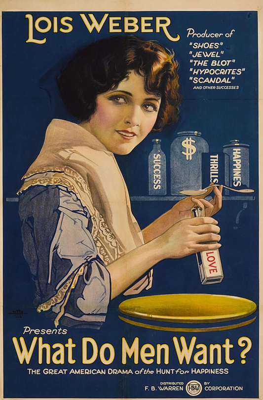 What Do Men Want, película dramática muda, 1921 - Postal