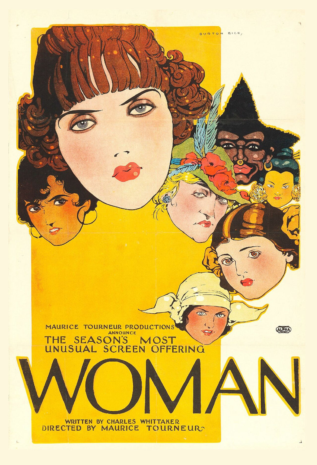 Mujer, 1918 - Postal