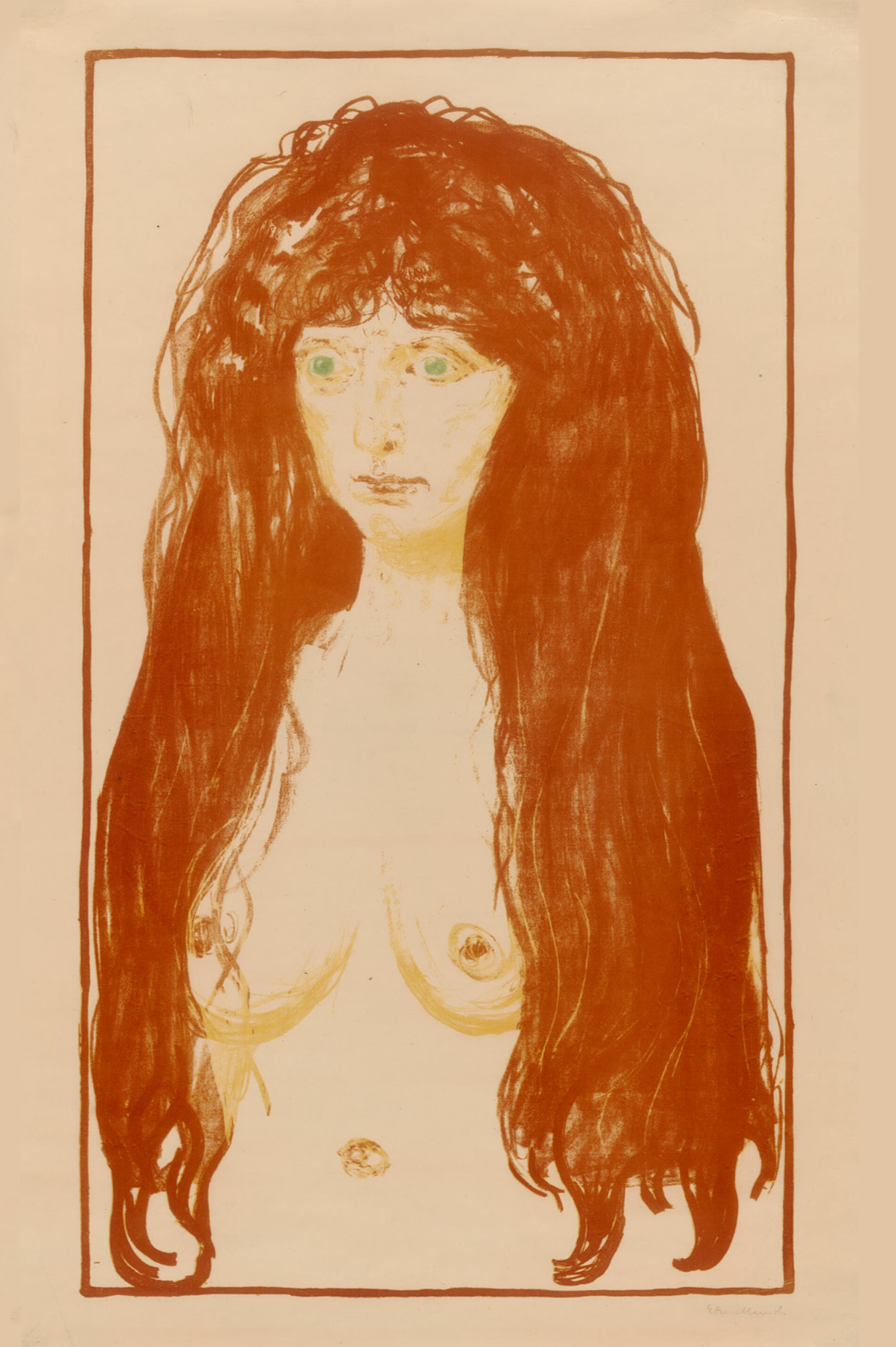 The Sin by Edvard Munch, 1902 - Postcard