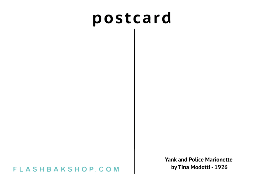 Yank and Police Marionette by Tina Modotti - 1926 - Postcard