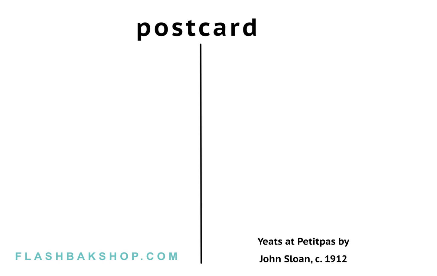Yeats en Petitpas por John Sloan, c. 1912 - Postal