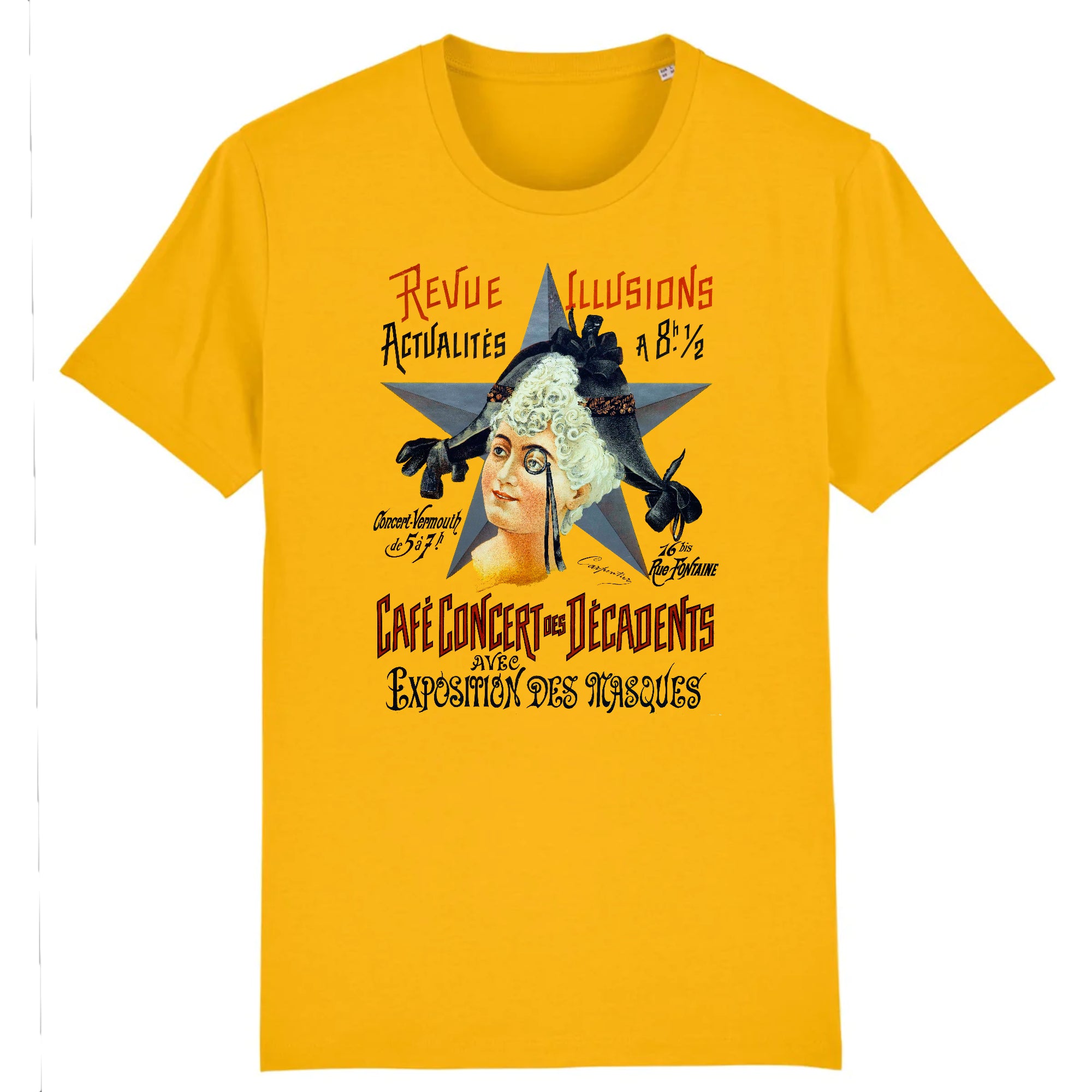 Revue Illusions Actualites - Concert Des Decadents avec Exposition Des Masques, 1891 - T-Shirt Coton Bio