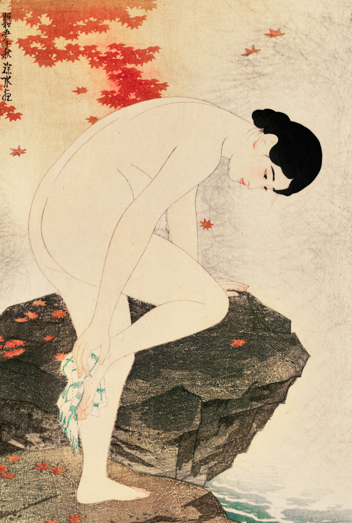 'Yu no ka' by Shinsui Itō, 1930 - Postcard