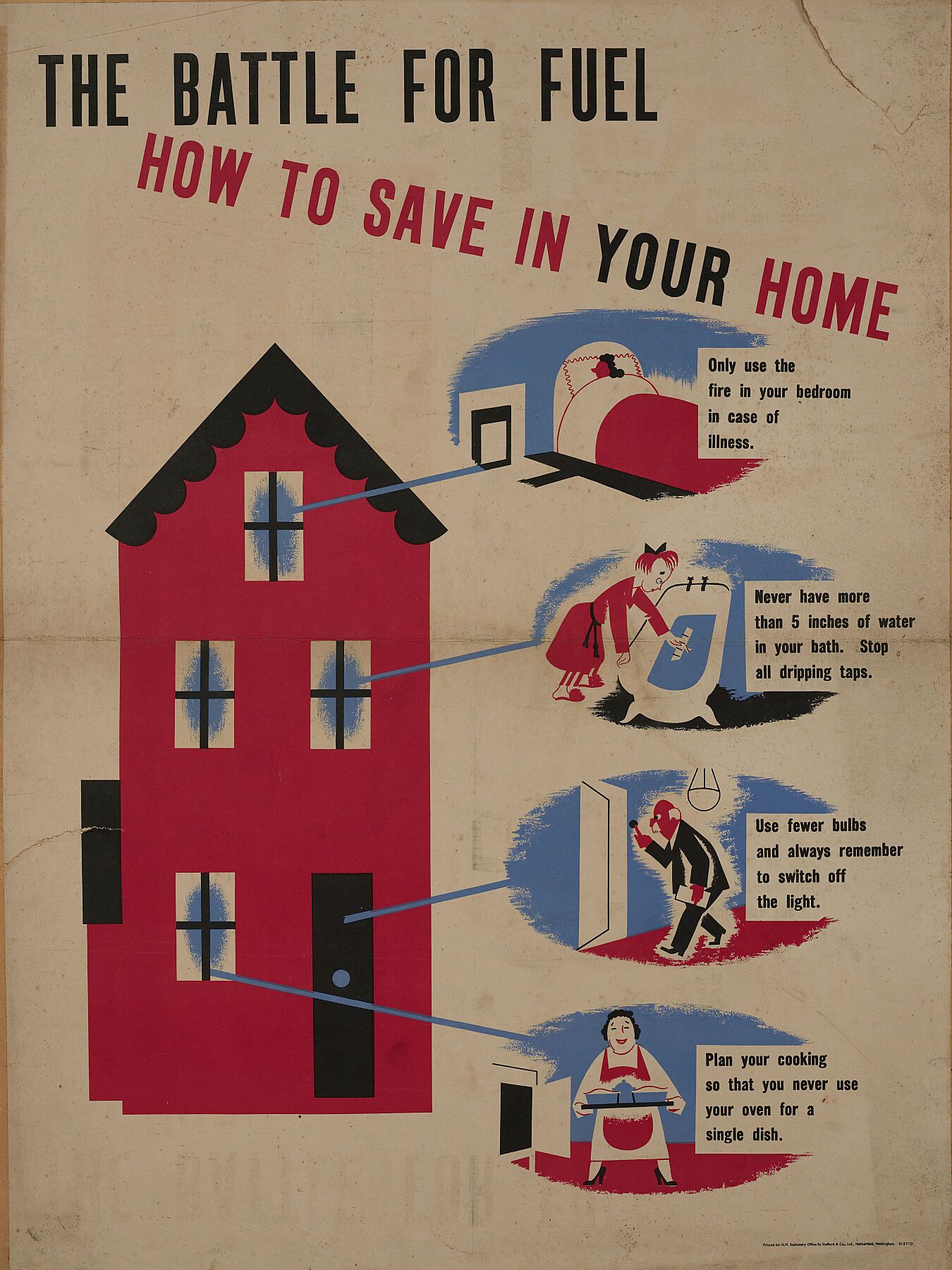 The Battle For Fuel, 1942, United Kingdom, by Stafford & Co., Ltd., Fosh & Cross Ltd., H.M. Stationery Office.