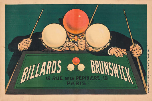 Eugène Ogé, Poster, 'Billards Brunswick', 1910