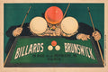 Eugène Ogé, Poster, 'Billards Brunswick', 1910