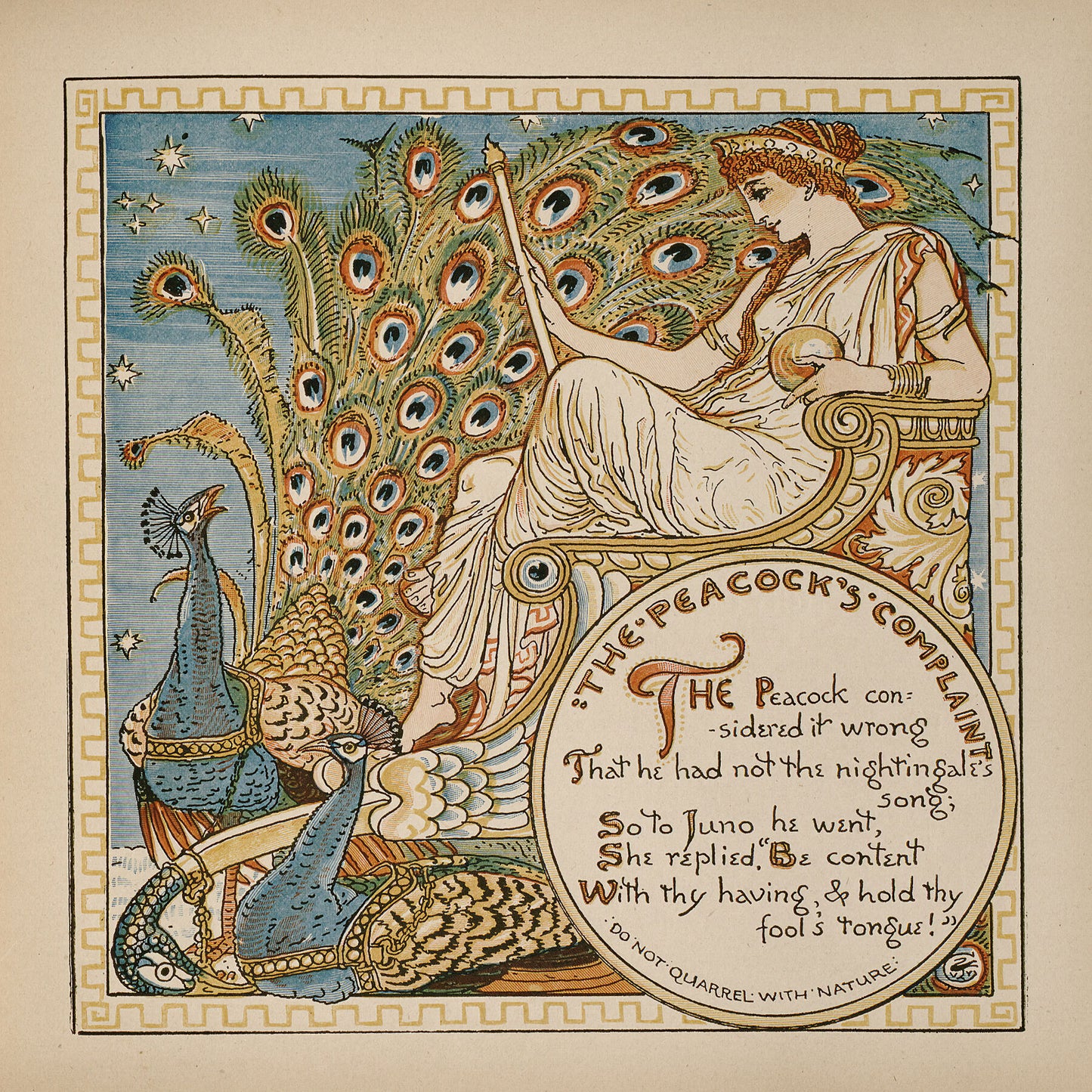 The Peacock's Complaint by Walter Crane - 1887