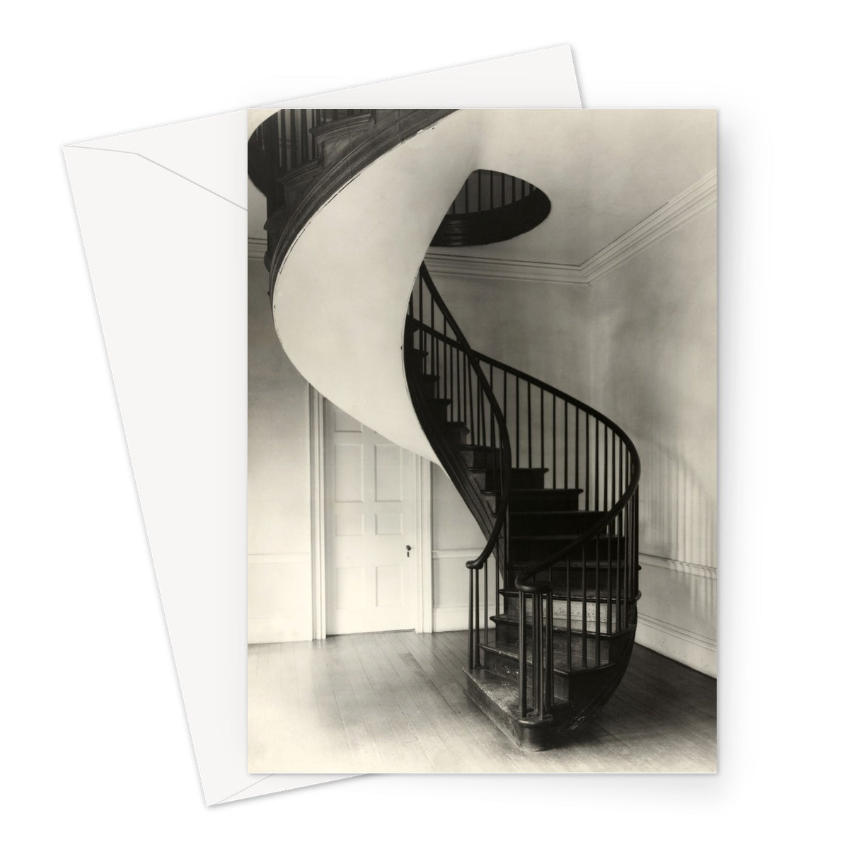 Frances Benjamin Johnston, Spiral Staircase in Mississippi, 1938 - Greeting Card