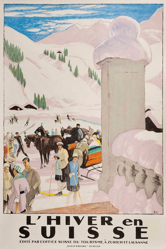 L'Hiver en Suisse by Emil Cardinaux - 1921
