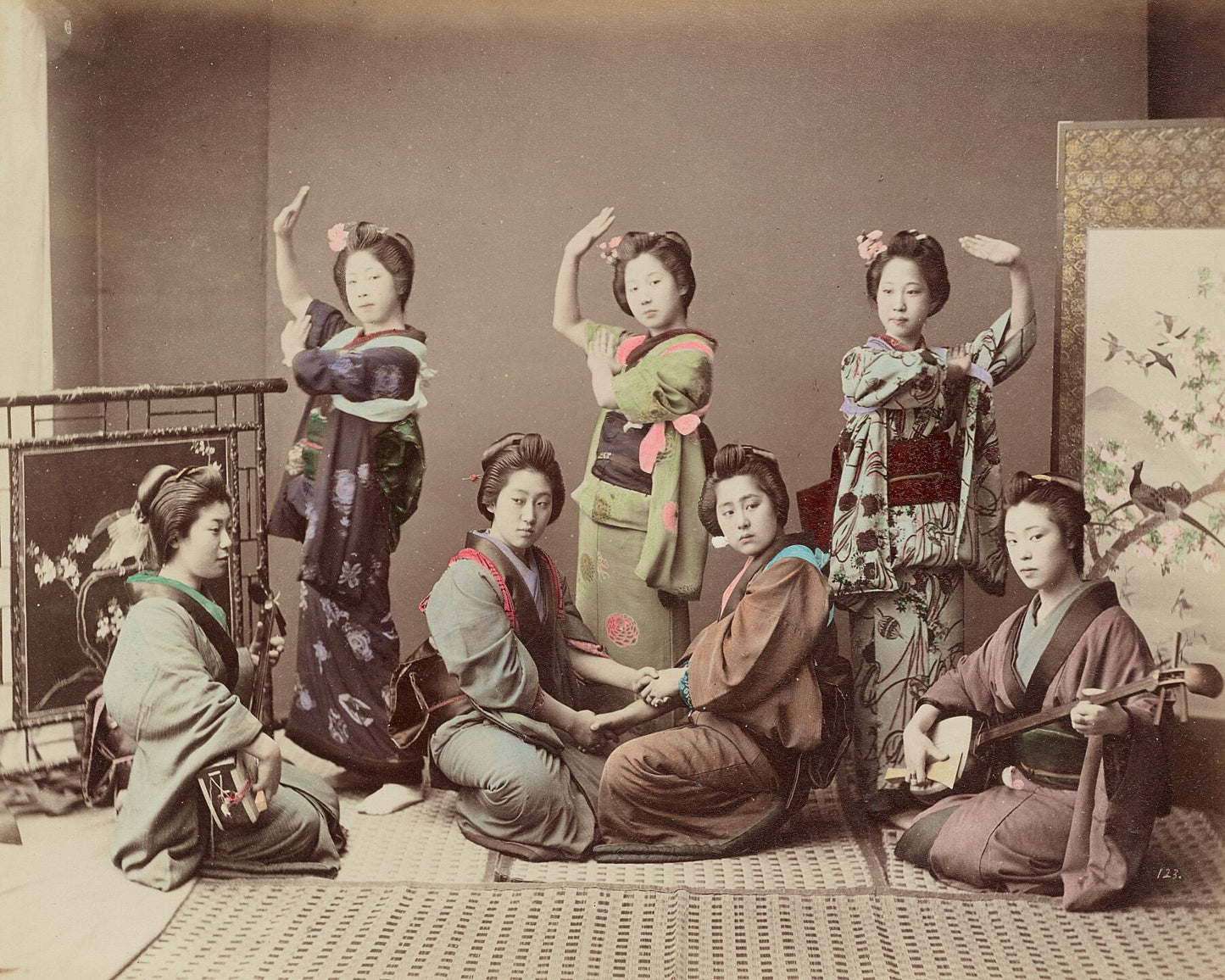 Group of Young Women by Kusakabe Kimbei - c.1880