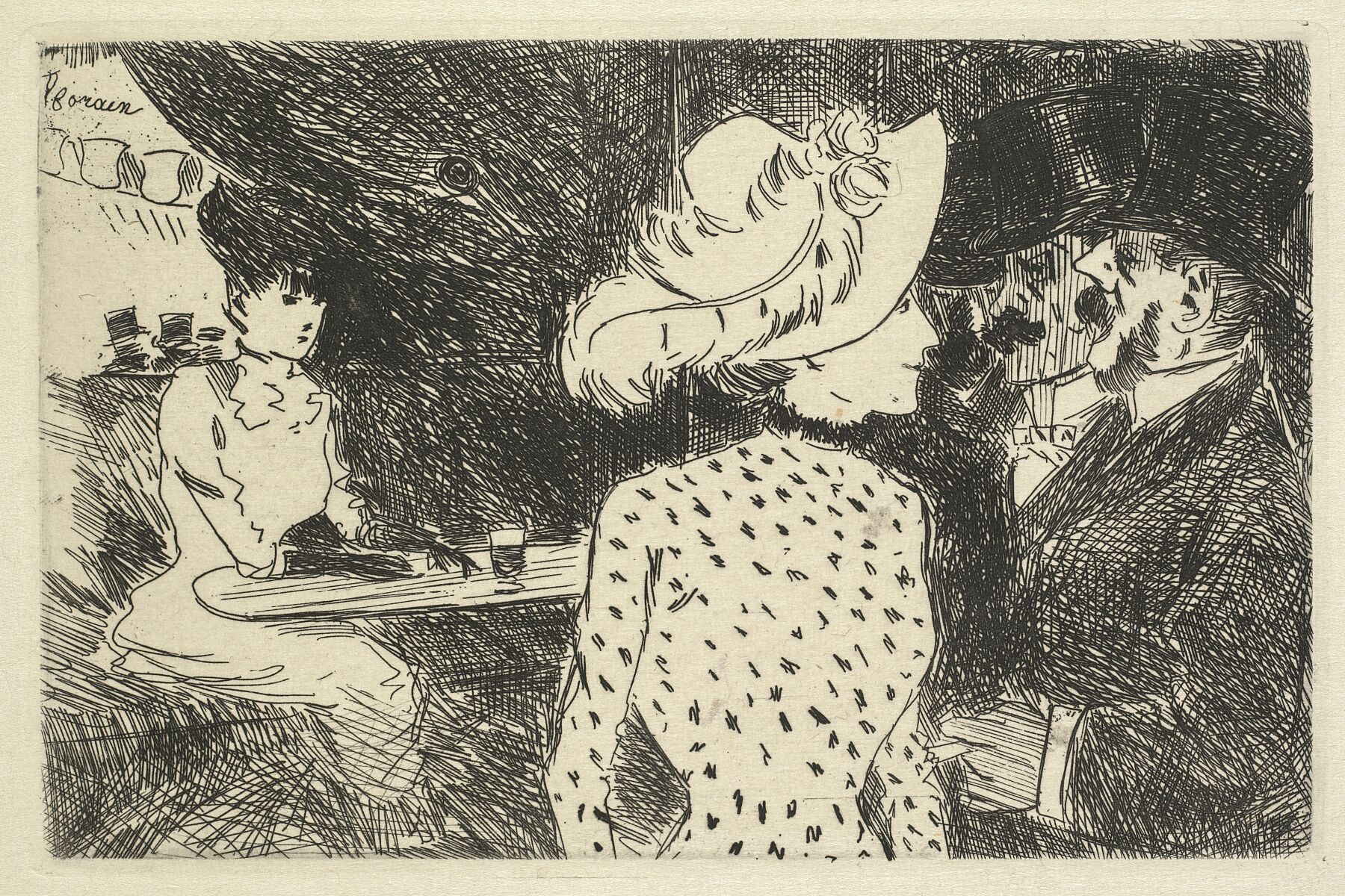Cafe Scene by Jean Louis Forain - c. 1880s