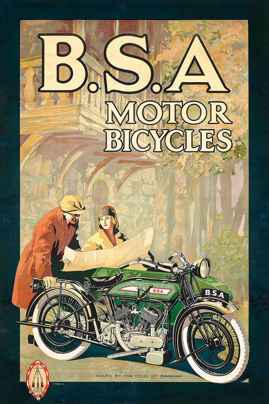 B.S.A, Motor Bicycles (unknown artist) -  c.1926