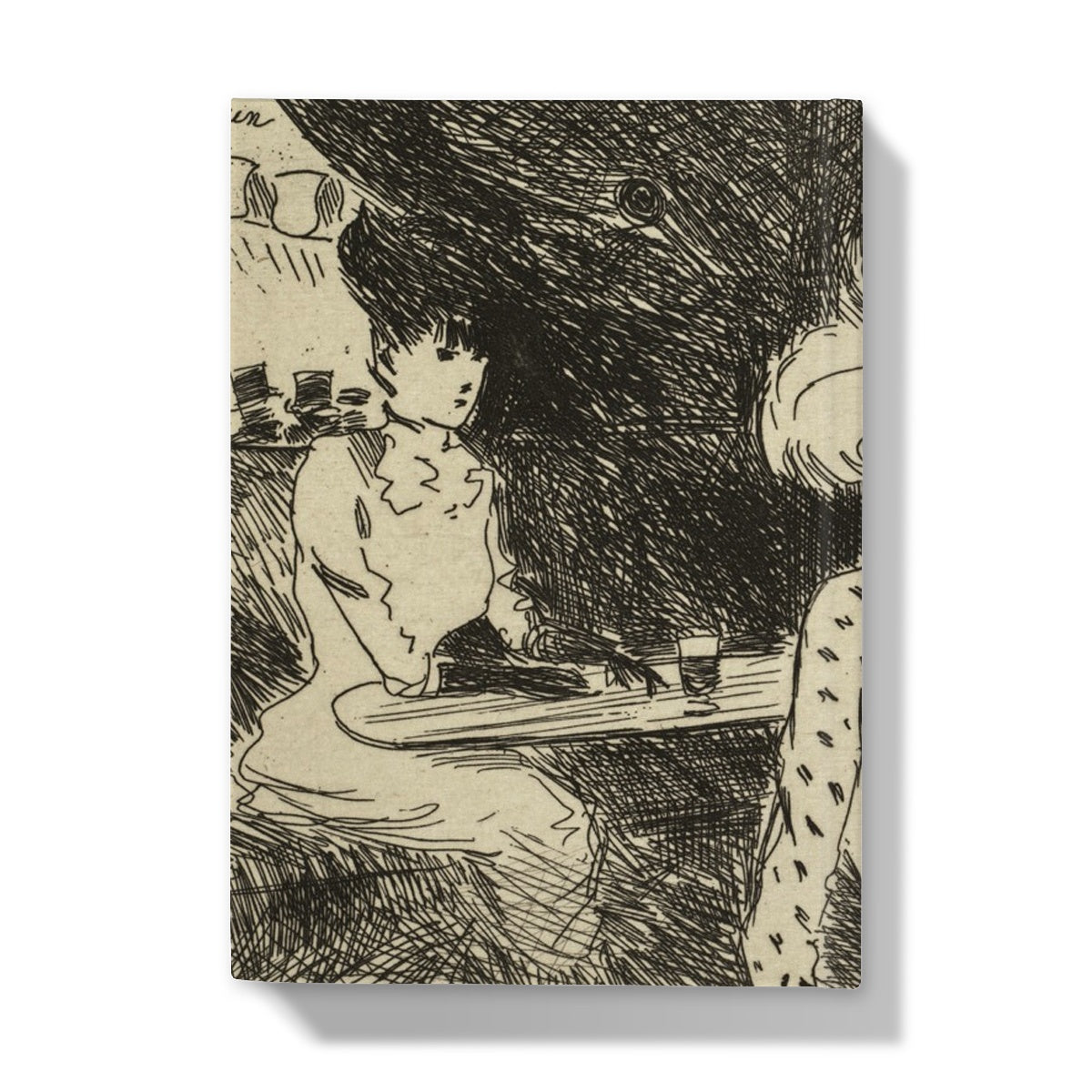 Cafe Scene by Jean Louis Forain, c.1884  - Hardback Journal