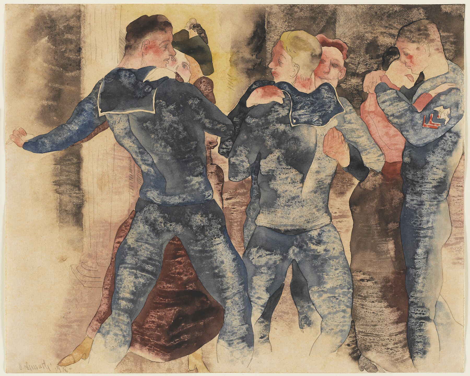 Dancing Sailors by Charles Demuth - 1918