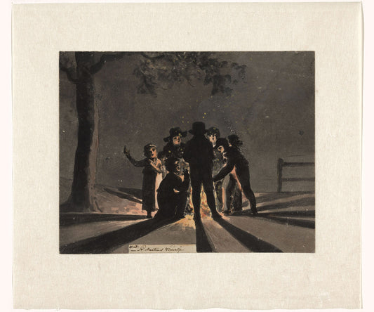 Enfants autour d'un feu de joie par Christiaan Andriessen - vers 1806 