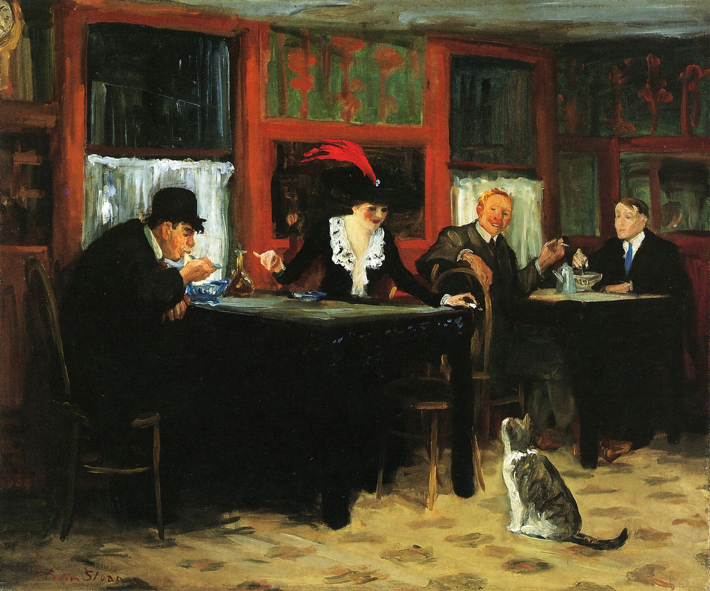 Chinese Restaurant by John French Sloan - 1909