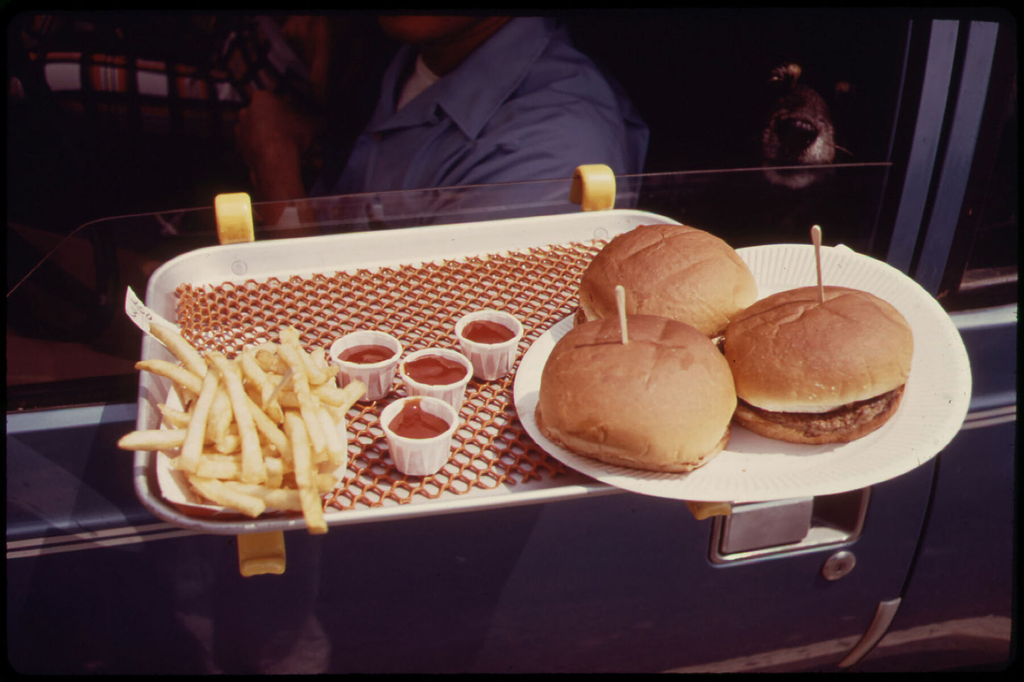 Lunch in the Car on Hylan Boulevard, Staten Island by Arthur Tress - June 1973