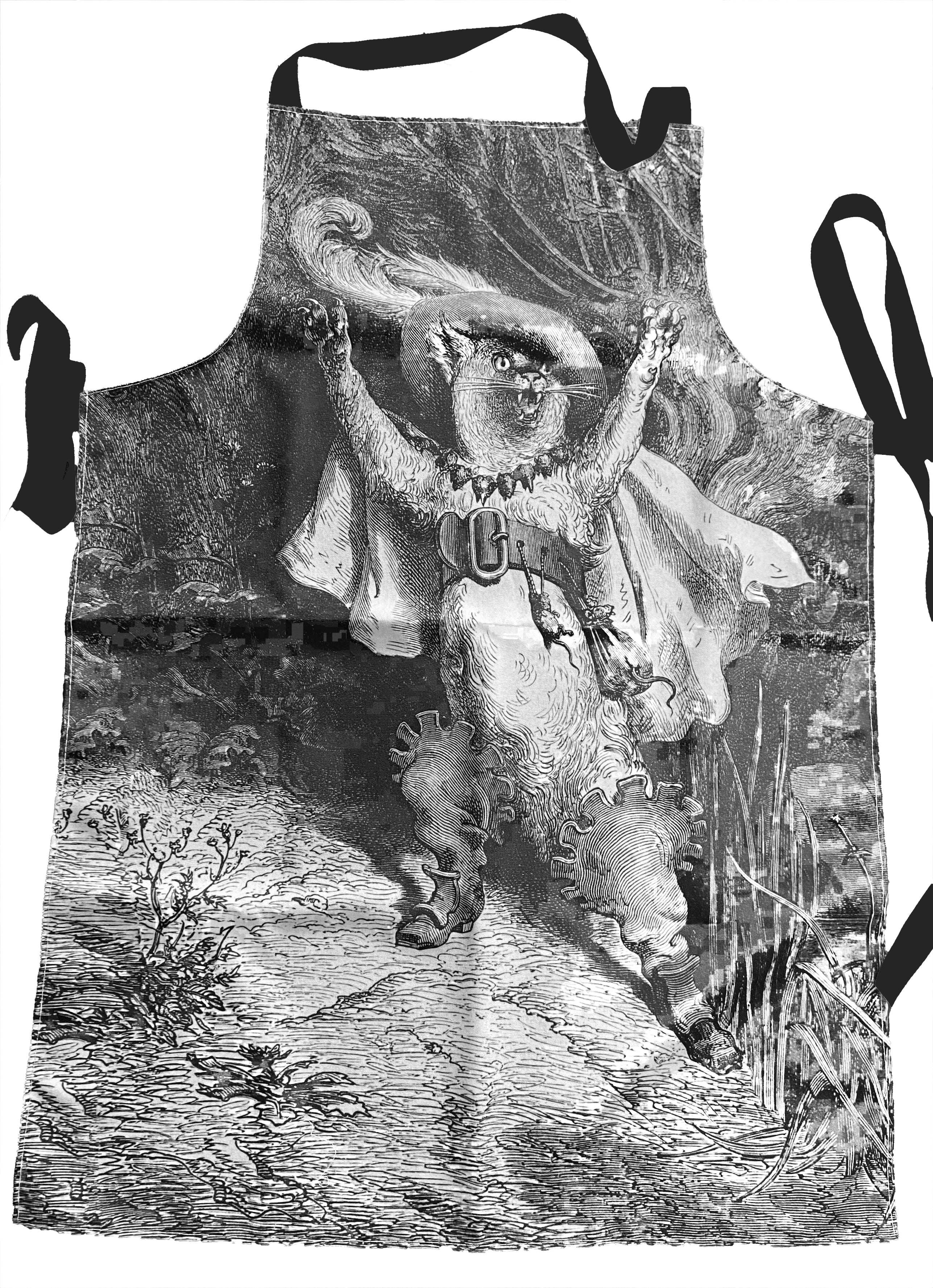 Puss in Boots by Gustave Dore, c. 1865 - Apron
