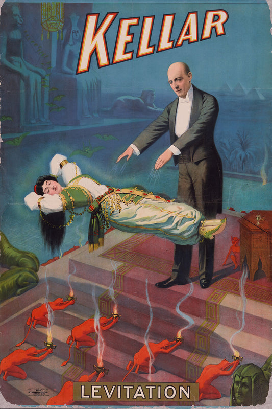 Magician Kellar, Levitation - c.1900