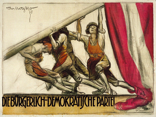 Affiche électorale de 1919 pour Die bürgerlich-demokratische Partei - Theo Matejko 