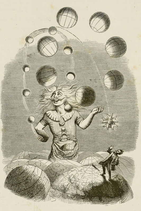 Malabares con los planetas de JJ Grandville - 1844 