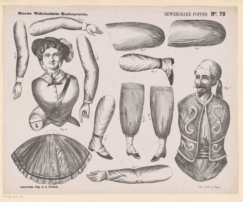  Movable dolls (title on object) New Dutch children's prints (series title on object)