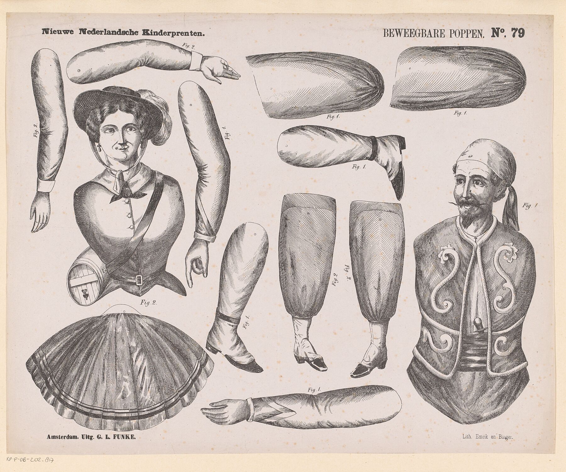  Movable dolls (title on object) New Dutch children's prints (series title on object)