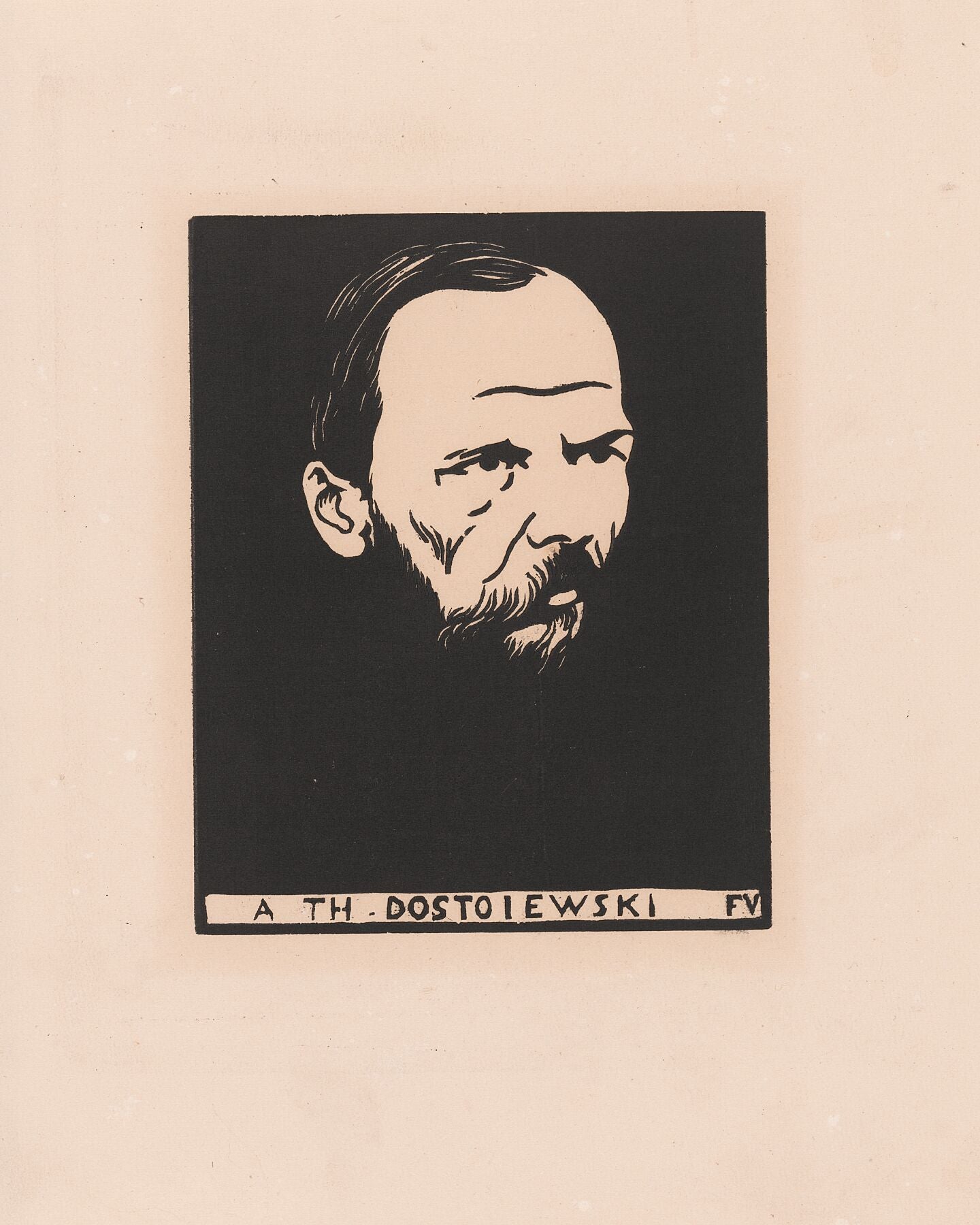 Portrait of Fjodor Dostojevski by Félix Edouard Vallotton, 1895 