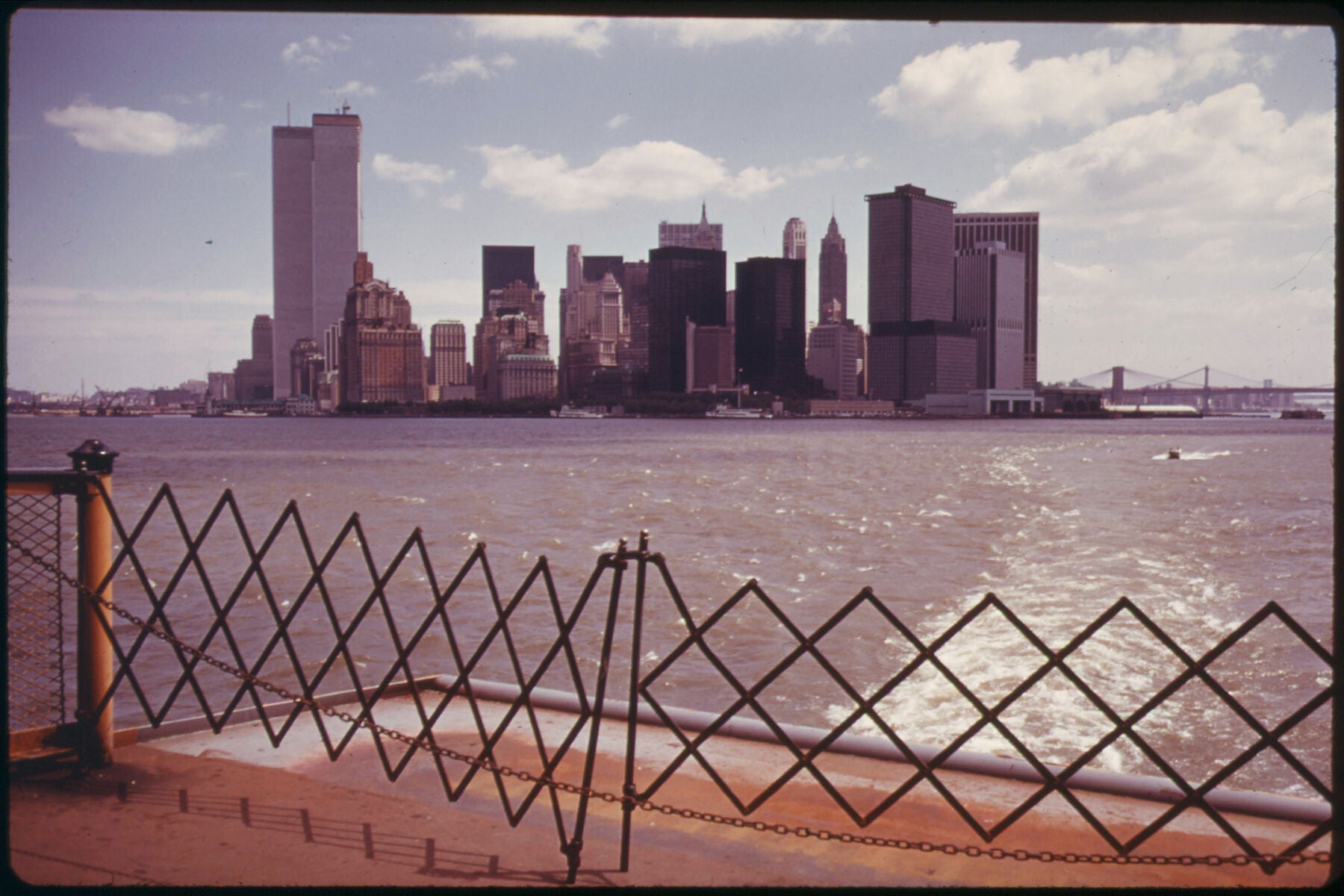 New York Skyline from Staten Island Ferry by Arthur Tress - 1973