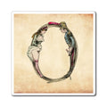 Magnet featuring the letter O from the Erotic Alphabet, 1880, by French artist Joseph Apoux (1846-1910).