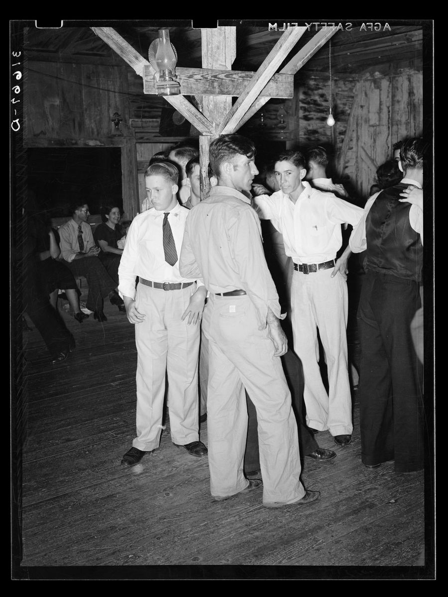 Cajun Men at a Fais-do-do dance by Russell Lee - October 1938