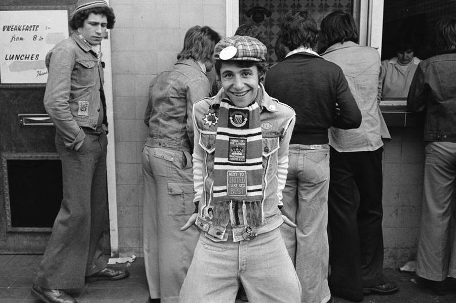 Manchester United Fan in Liam Gallagher-Style Pose by Iain SP Reid - c. 1976