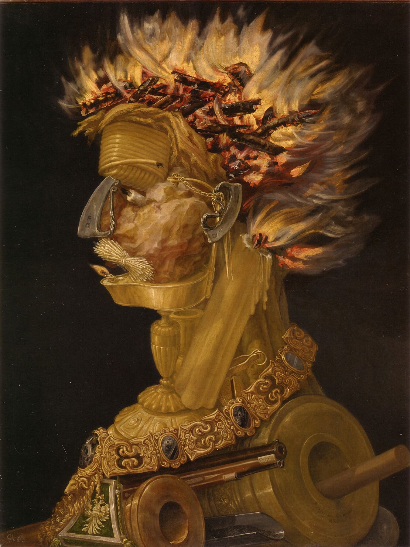 Arcimboldo Fire by Giuseppe Arcimboldo - 1566
