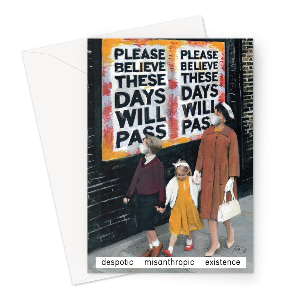 Despotic Misanthropic Existence by Miriam Elia - Greeting Card