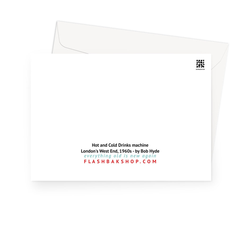 Hot and Cold Drinks Machine by Bob Hyde, 1960s - Greeting Card