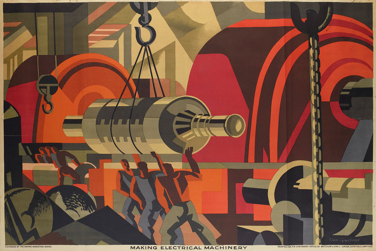 Poster, 'Making Electrical Machinery' ProductionClive Gardiner; artist; 1928; United Kingdom