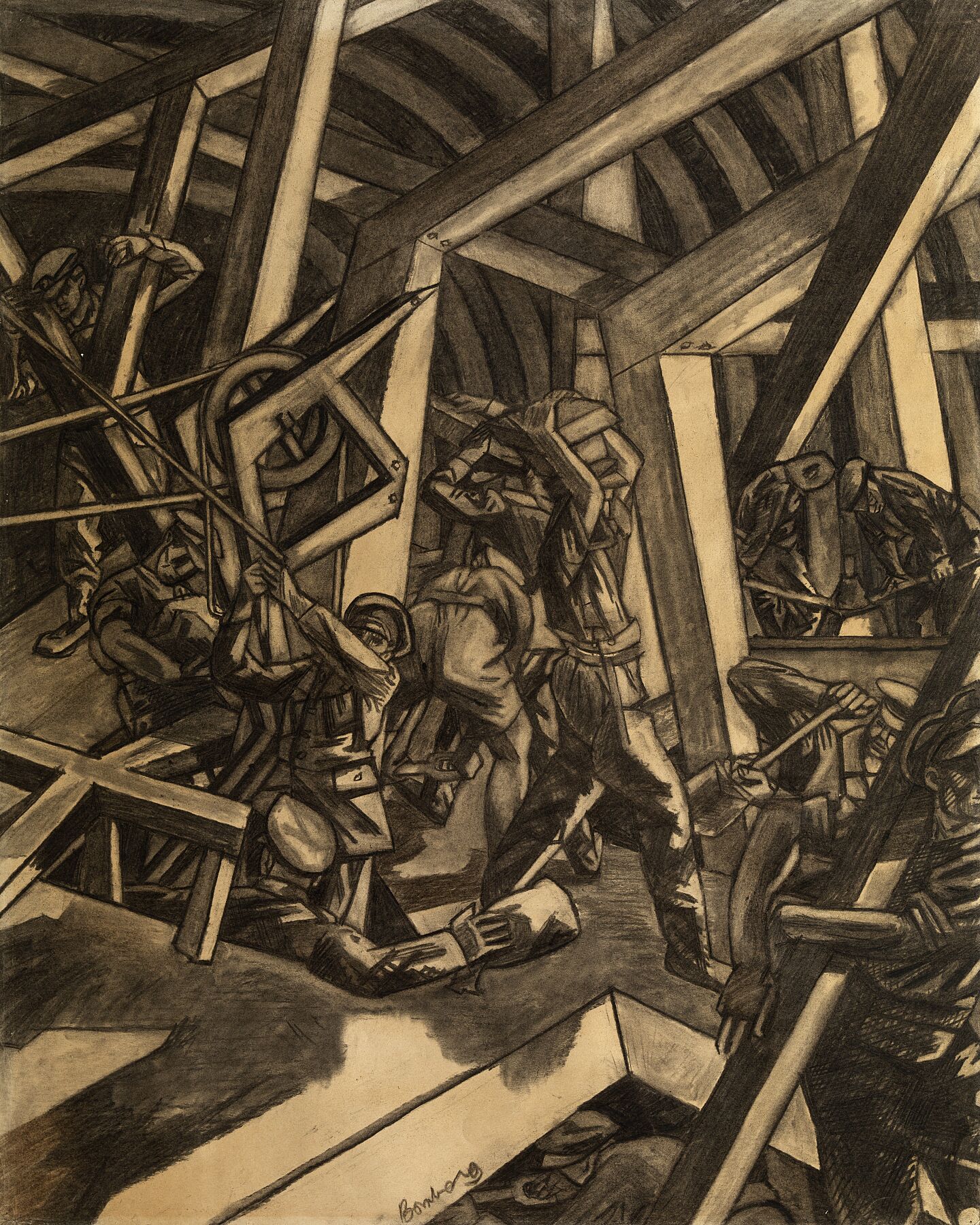 Sappers at Work by David Bomberg - c.1918–19