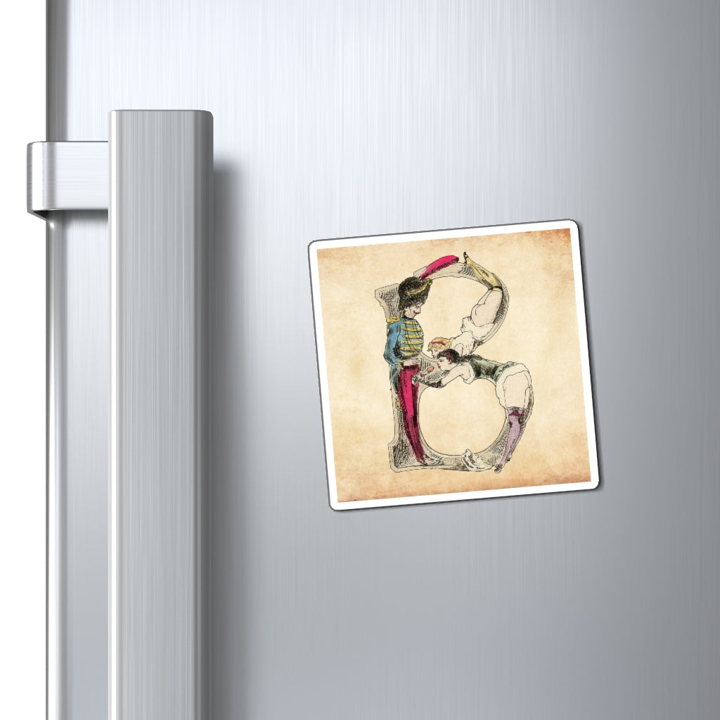 Magnet featuring the letter D from the Erotic Alphabet, 1880, by French artist Joseph Apoux (1846-1910).