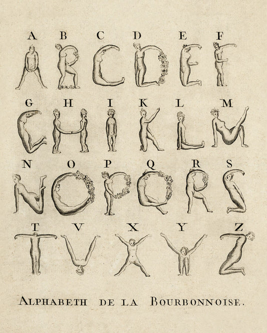 Nude Alphabet_ by Alphabeth de la Bourbonnoise - 1790