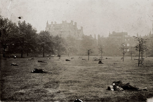 Men Sleeping in Green Park, London by Jack London - 1902