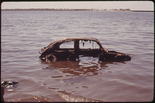 Abandoned Car in Jamaica Bay by Arthur Tress - 1973