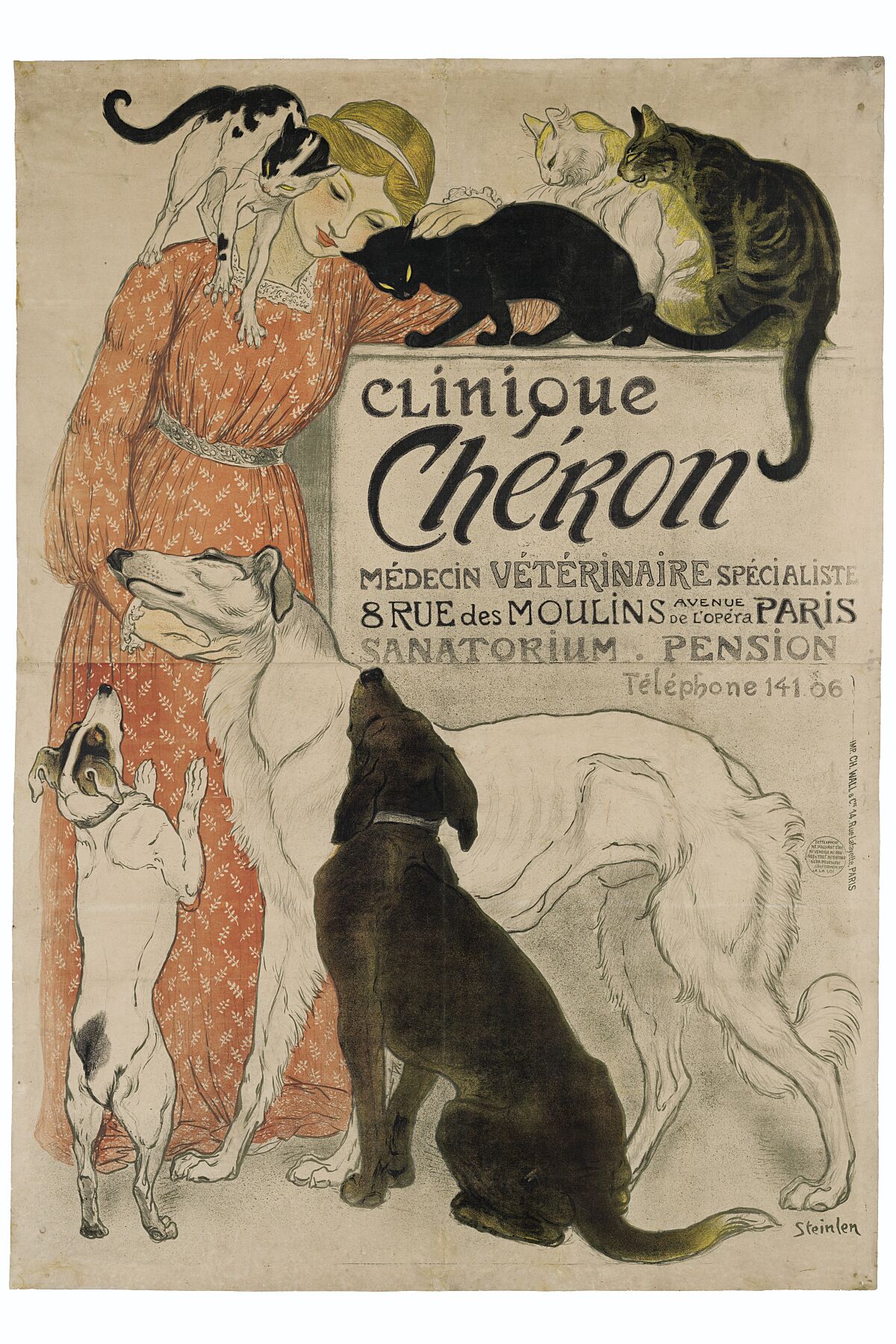 Clinique Chéron by Theophile Alexandre Steinlen - 1905