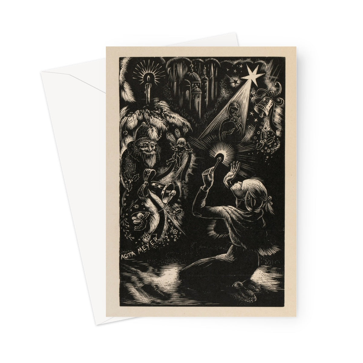 Christmas Card by Agta Meijer, 1935 - Greeting Card