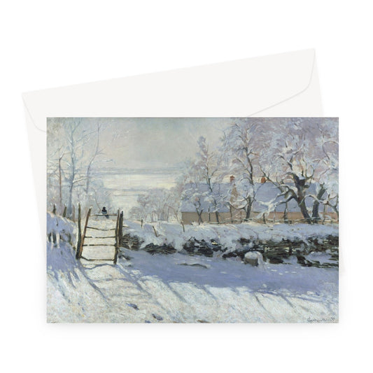 The Magpie by Claude Monet - Greeting Card