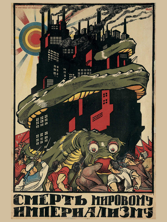 Muerte al imperialismo mundial por Dmitrii Moor - 1920