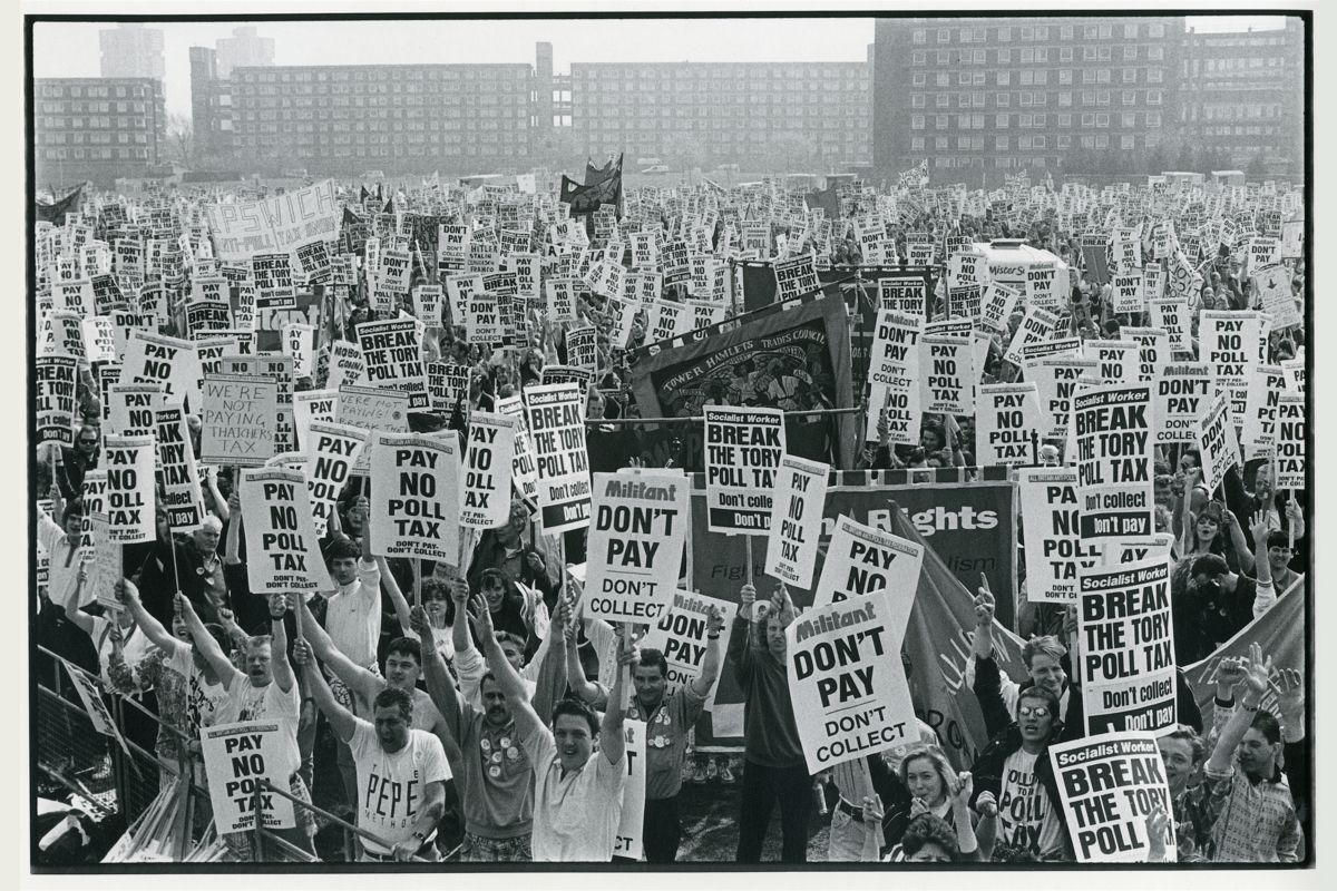 Poll Tax Protesta en Liverpool por Dave Sinclair - 1989