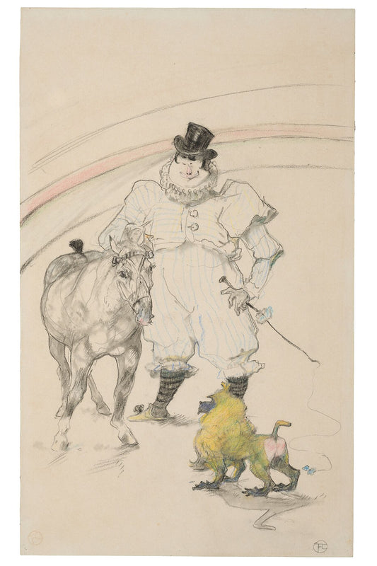 At the Circus- Trained Pony and BaboonDate- 1899  Artist- Henri de Toulouse-Lautrec French, 1864-1901