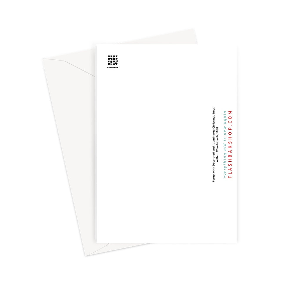 Forest with Decorated and Illuminated Christmas Trees by Willem Wenckebach, 1898 - Greeting Card