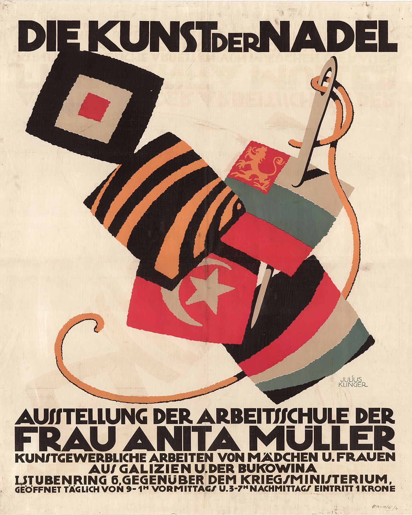 Die Kunst der Nadel - Ausstellung der Arbeitsschule der Frau Anita Müller  1916 The art of the needle - exhibition of the work school of Mrs. Anita Müller