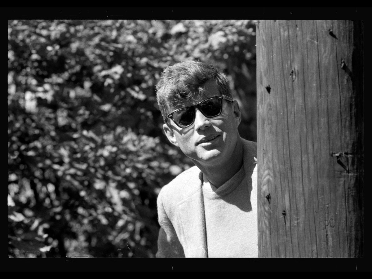 John F. Kennedy Wearing Sunglasses by Toni Frissell - 1957